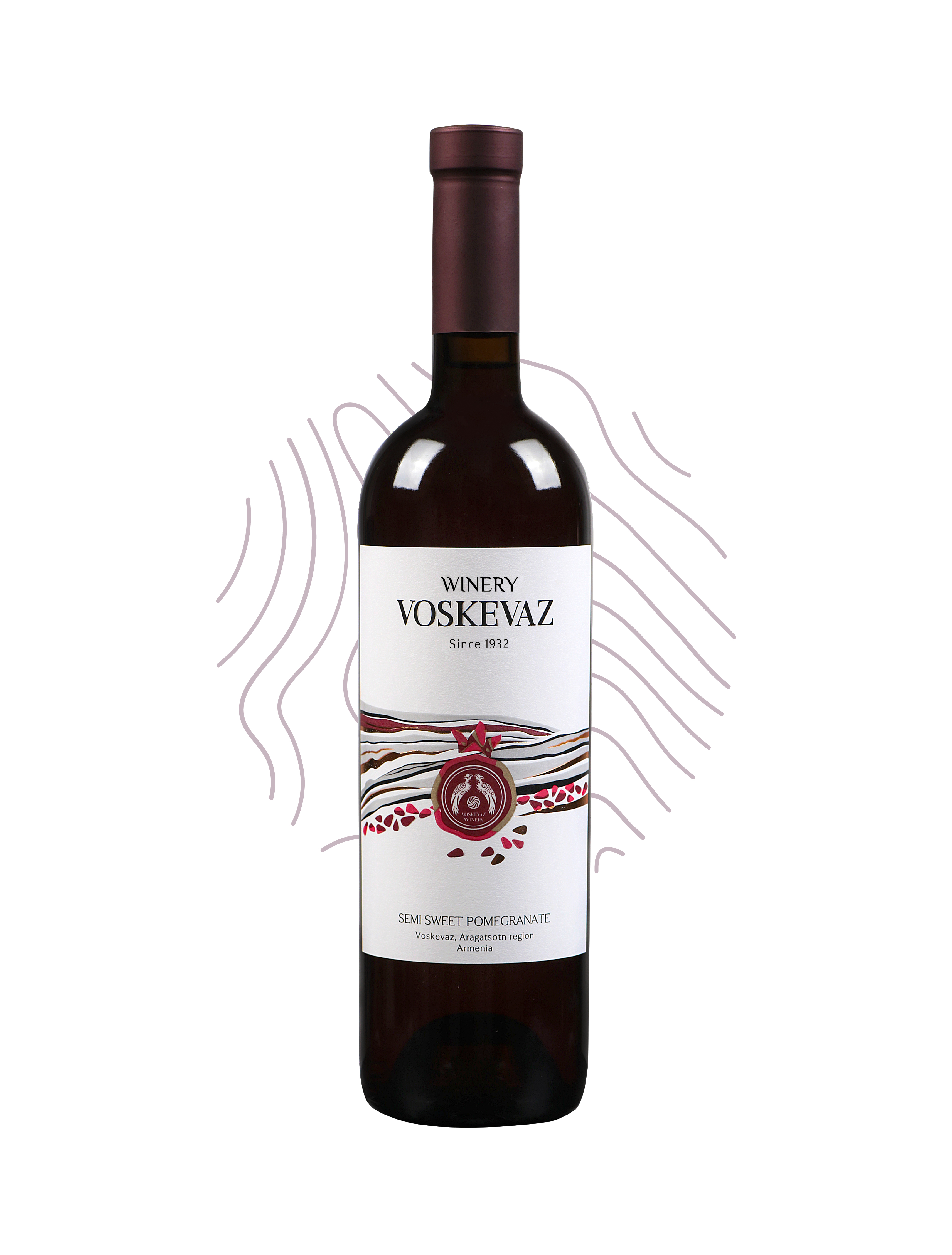 Voskevaz Pomegranate Semi-sweet Fruit Wine Armenian winemaking