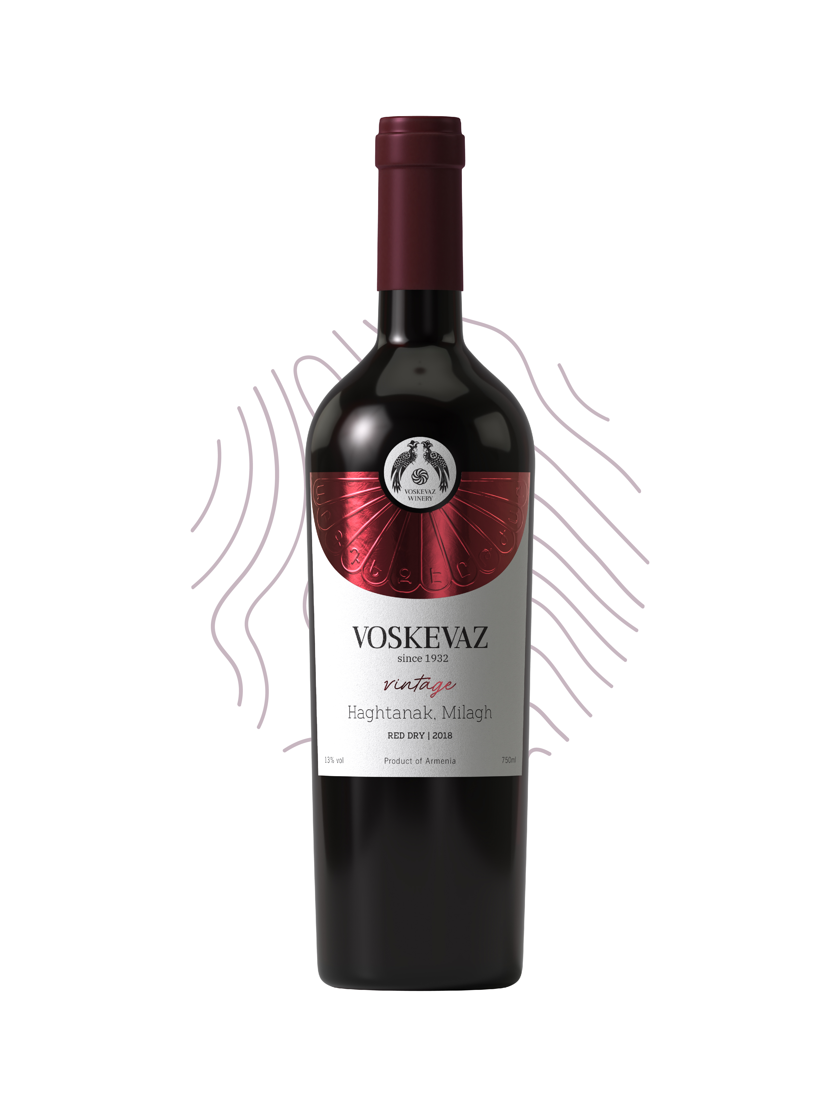 Voskevaz Vintage Haghtanak Milagh Red Dry Aged Wine Armenian wines