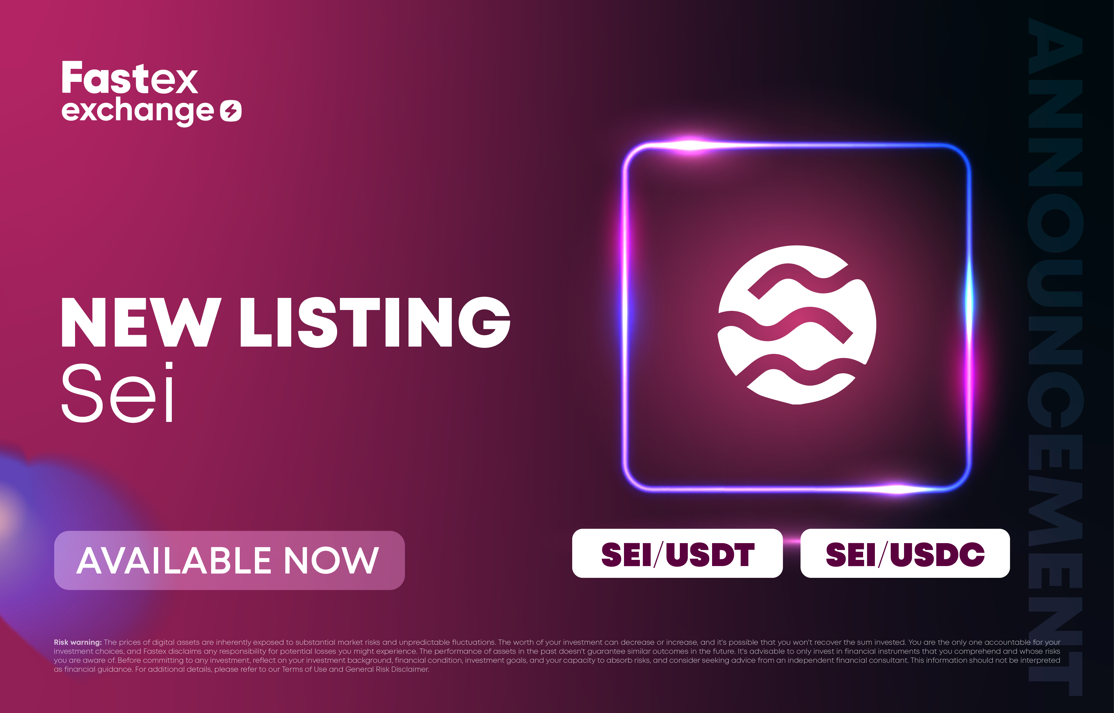 New Network Integration on Fastex Exchange: Sei (SEI) | Fastex