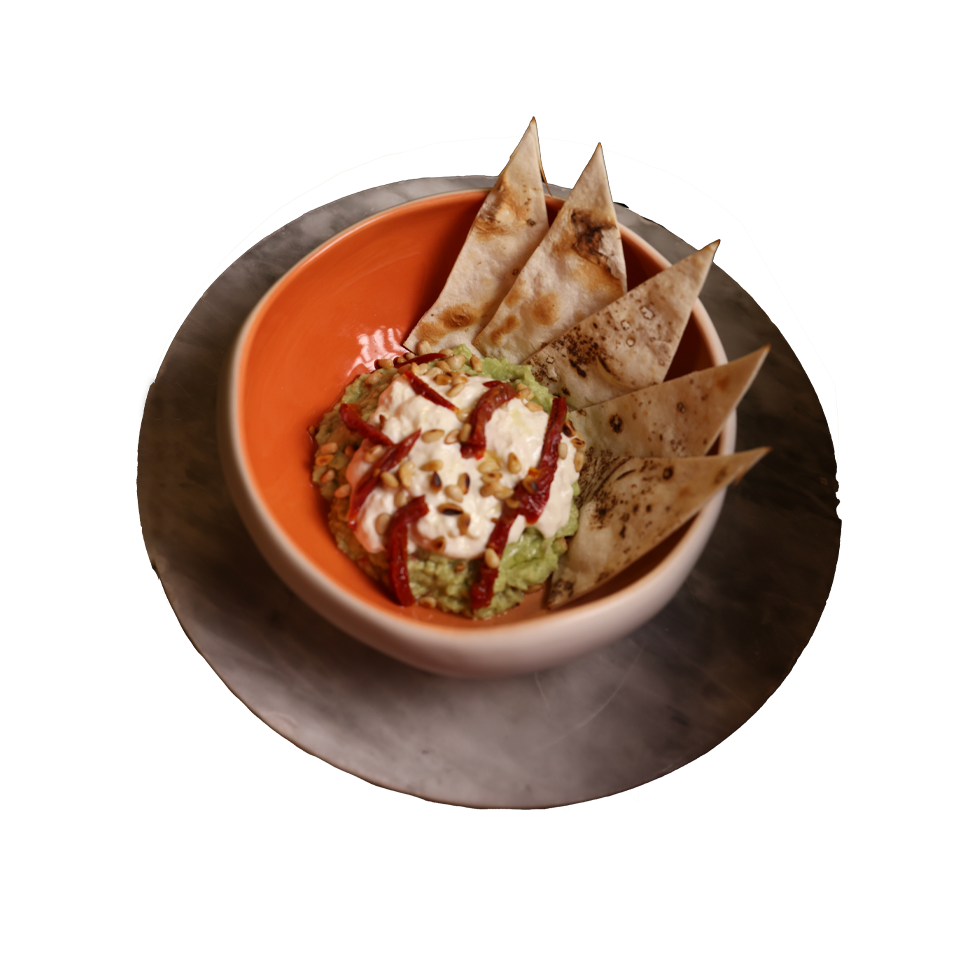 STRACCIATELLA WITH GUACAMOLE
